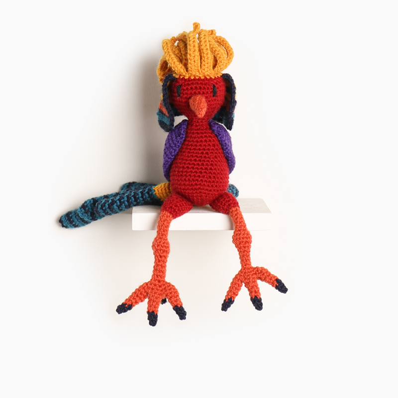 Amigurumi Crochet Calvin the Golden Pheasant